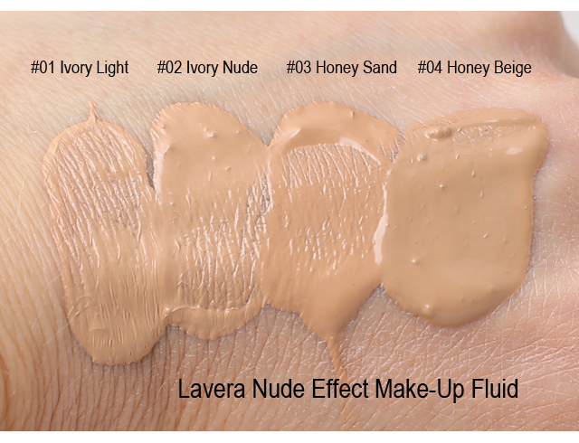 Lavera Nude Effect swatches