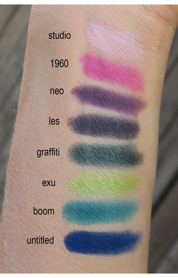 Urban Decay Basquiat Tenant swatches