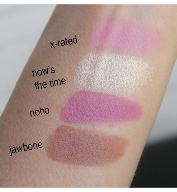 Urban Decay Basquiat Gallery blush swatches