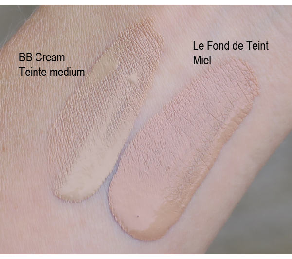 Avril BB Cream and foundation swatch